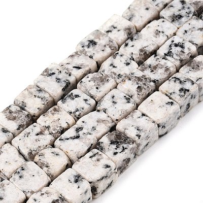 Natural White Sesame Jasper Beads Strands G-T139-6x6-33A-1