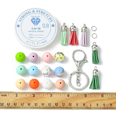 DIY Beaded Phone Charms Straps Keychain Making Kit DIY-FS0005-39C-1