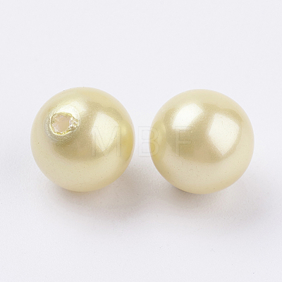 Shell Pearl Half Drilled Beads BSHE-G016-10mm-06-1