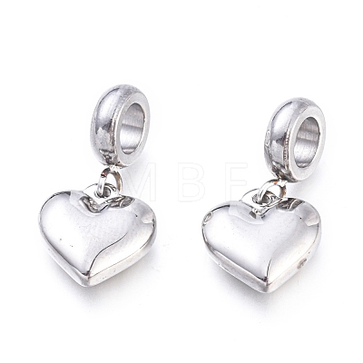 Tarnish Resistant 304 Stainless Steel European Dangle Charms STAS-M274-113P-1
