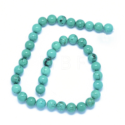 Natural Magnesite Beads Strands G-P324-07-8mm-1