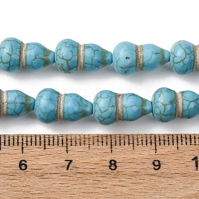 Synthetic Turquoise Dyed Beads Strands G-B184-B02-01-1