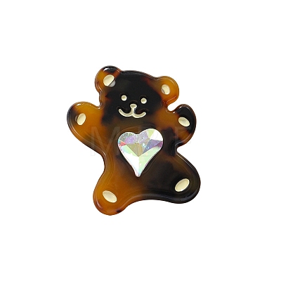 Bear with Heart Acrylic Brooches PW-WGADFEC-01-1