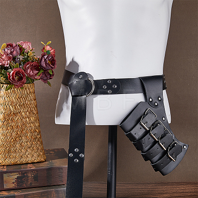 PU Leather Waist Belt & Sword Sheath AJEW-WH20020-027B-1