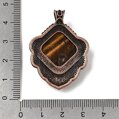 Natural Tiger Eye Pendants G-A297-03R-17-1