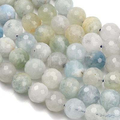 Natural Aquamarine Beads Strands G-L642-F05-8mm-1