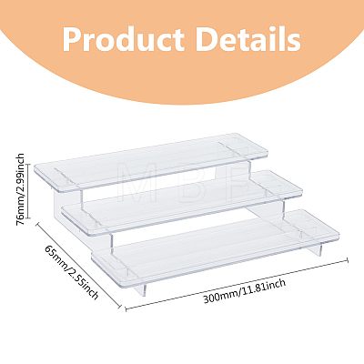 Three Layers Plastic Kitchen Oil Bottle Organizer Rack ODIS-WH0001-53-1