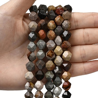 Natural Picasso Jasper Beads Strands G-Z119-A25-01-1