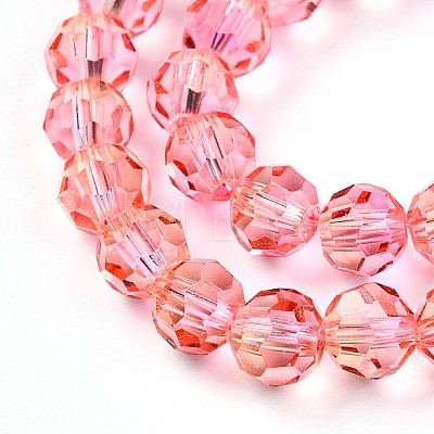 Baking Paint Transparent Glass Beads Strands DGLA-A035-T6mm-A01-1