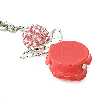 Resin & Alloy & Glass Keychain KEYC-MZ00015-02-1