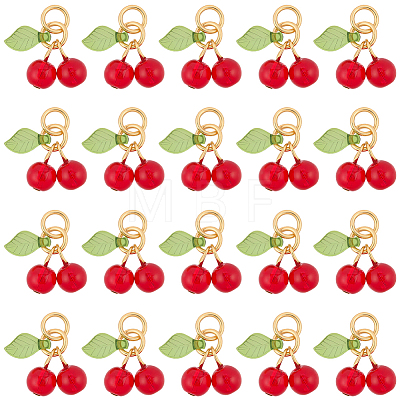 50Pcs Glass & Acrylic Beaded Charms GLAA-SC0002-77-1