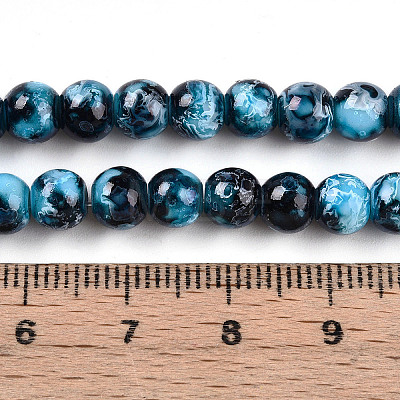 Baking Paint Glass Beads X1-DGLA-N003-6mm-A08-1
