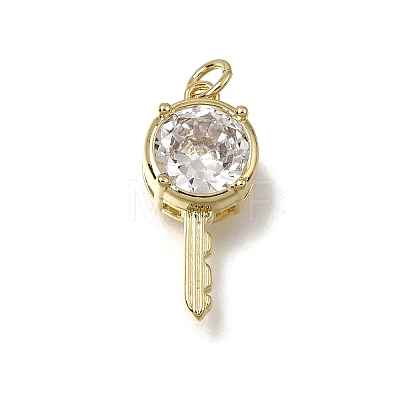 Brass Glass Pendants KK-C262-50G-1