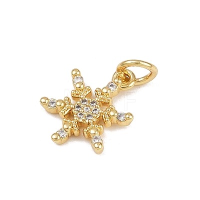 Brass Micro Pave Cubic Zirconia Charms KK-H077-02G-04-1