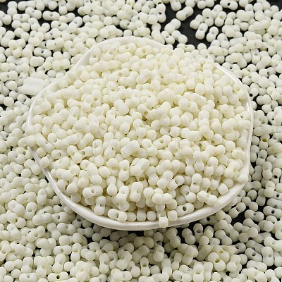 Macaron Color Opaque Frosted Glass Seed Beads SEED-K009-12B-16-1