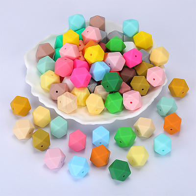 Hexagonal Silicone Beads SI-JX0020A-92-1