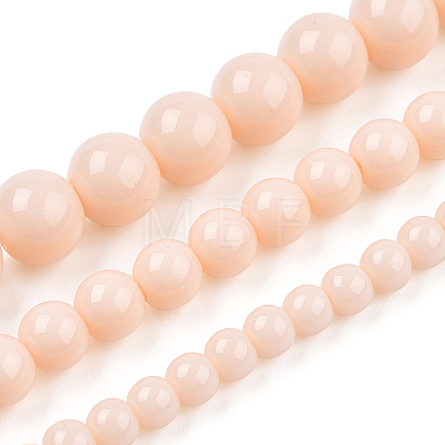 Opaque Solid Color Glass Beads Strands LS-GLAA-T032-P4mm-09-1