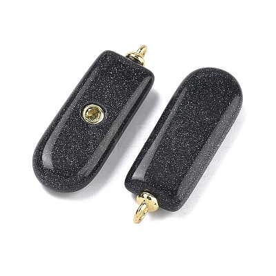 Synthetic Blue Goldstone Pendants KK-C251-01H-01-1