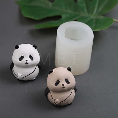 Panda with Crossbody Bag Figurine Scented Candle Silicone Molds PW-WG88362-01-1