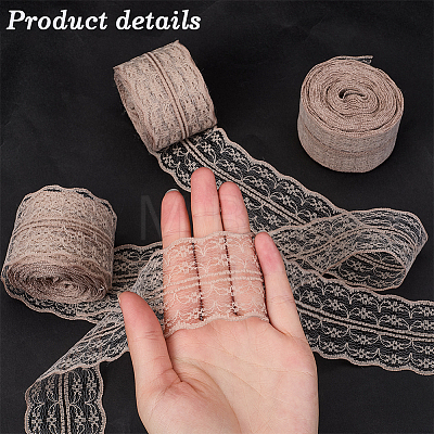 3 Rolls Guipure Non-Stretch Lace Trim OCOR-GF0004-52A-1