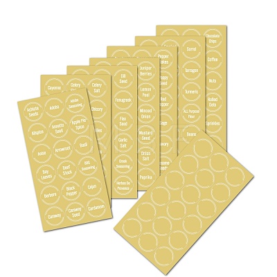 PVC Transparent Russian Spice Adhesive Stickers Set DIY-G036-02-1