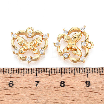 Brass Micro Pave Cubic Zirconia Pendants KK-N263-77B-G-1