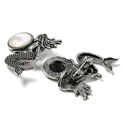 Dual-use Items Alloy Mermaid Brooch JEWB-C026-02F-AS-1