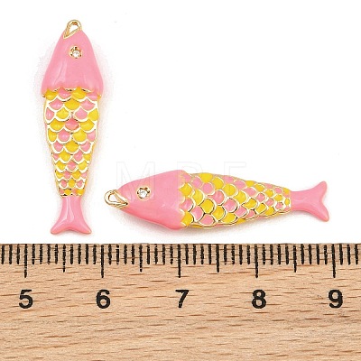 Brass Enamel Pendants KK-CBA6818-03G-04-1