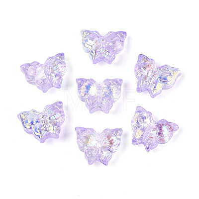 Electroplate Transparent Glass Beads Strands EGLA-T029-06B-1