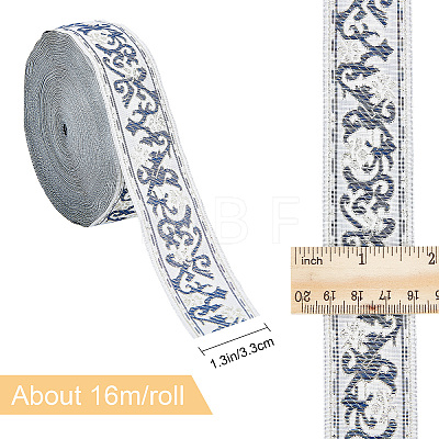 Ethnic Style Embroidery Polycotton Ribbons OCOR-WH0066-87-1