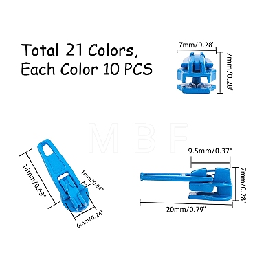 Spray Painted Alloy Replacement Zipper Sliders PALLOY-PH0013-37-1