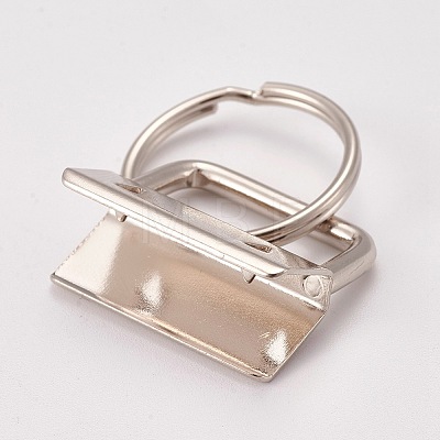 Iron Keychain Clasp Findings IFIN-WH0018-01-1