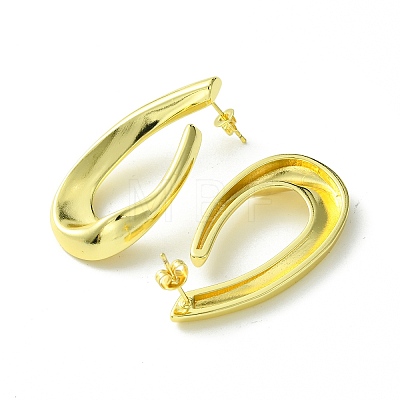 Brass Stud Earrings EJEW-C072-03G-1