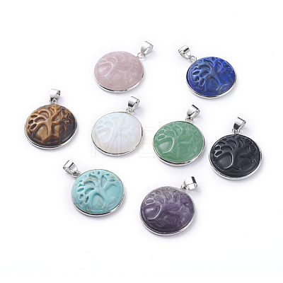 Natural & Synthetic Mixed Stone Pendants G-G807-B-1