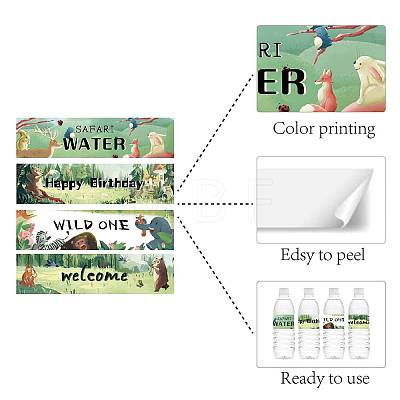 1 Bag Self-Adhesive Plastic Labels Stickers DIY-CN0002-09F-1