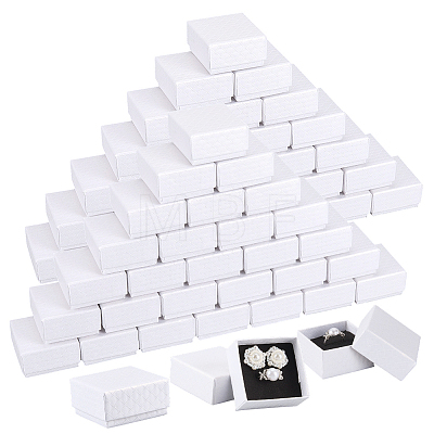 Diamond Textured Paper Finger Ring Packing Boxes CON-WH0085-212B-1