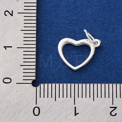 925 Sterling Silver Heart Charms STER-G045-01S-03-1