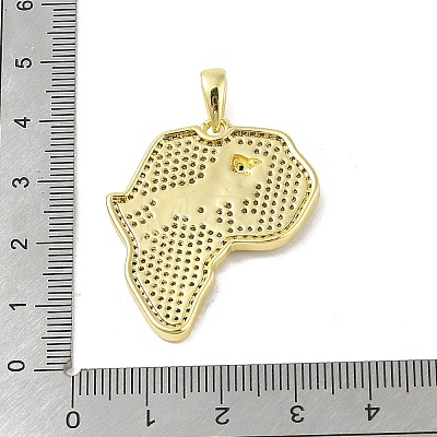 Brass Micro Pave Cubic Zirconia Pendants KK-E111-22G-1