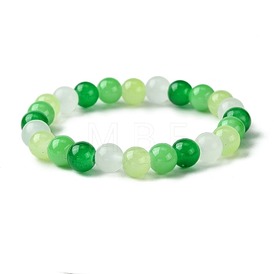 8mm Round Glass Beaded Stretch Bracelets for Women BJEW-JB10873-1