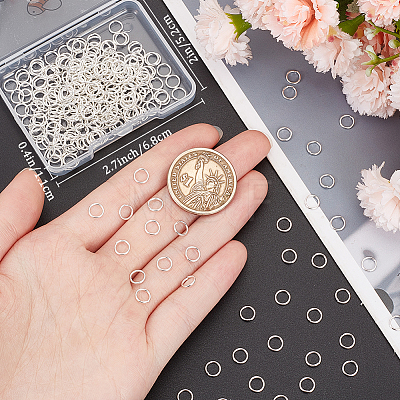 300Pcs 304 Stainless Steel Open Jump Rings STAS-BBC0004-98B-1