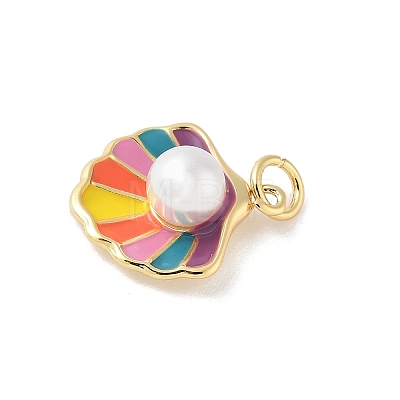 Brass Enamel Pendants KK-B148-03G-1