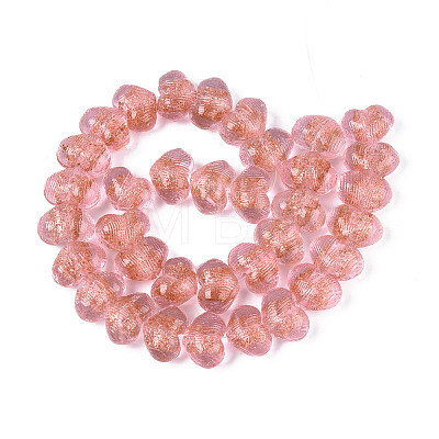 Handmade Gold Sand Lampwork Beads LAMP-T026-02A-02-1