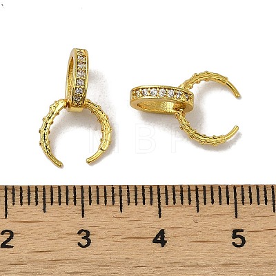 Rack Plating Brass Micro Pave Cubic Zirconia Pinch Bails KK-P246-01G-1