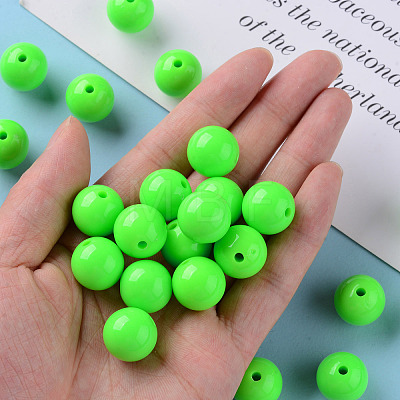 Opaque Acrylic Beads MACR-S370-C16mm-23-1