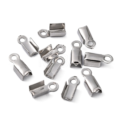 304 Stainless Steel Folding Crimp Ends X-STAS-R063-29-1