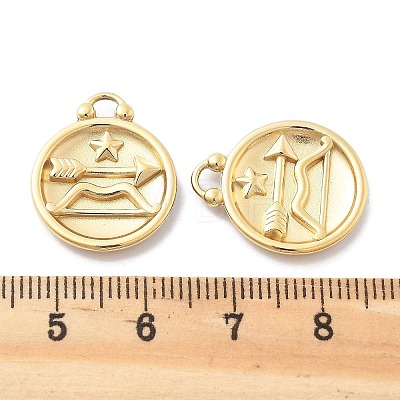 PVD Vacuum Plating 304 Stainless Steel Rhinestone Pendants STAS-R130-01G-07-1