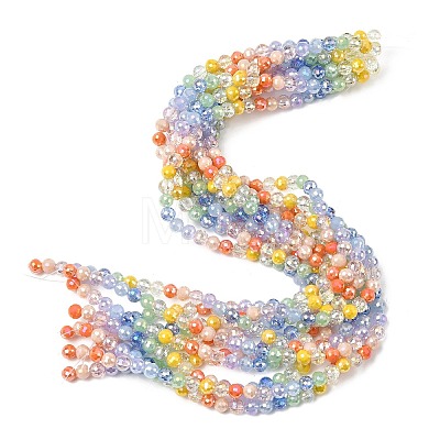 Electroplate Glass Beads Strands EGLA-D300-06-6mm-26-1