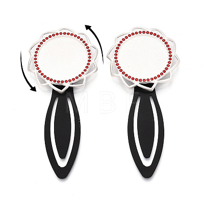 Alloy & Iron Bookmark Cabochon Settings PALLOY-N184-10S-1