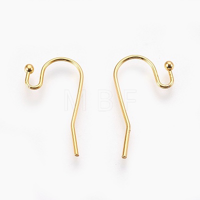 Brass Earring Hooks X-KK-F763-03G-1