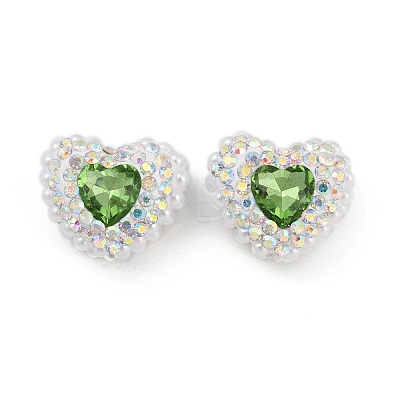 Polymer Clay Glass Rhinestone Beads CLAY-NH0001-13F-1